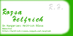 rozsa helfrich business card